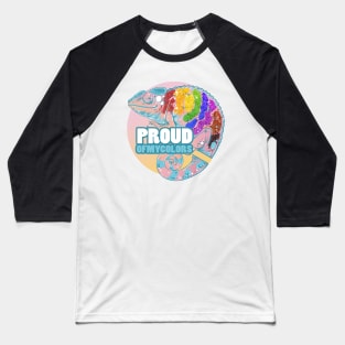 LGBT Pride Chameleon Baseball T-Shirt